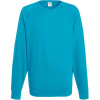 F.O.L. | Lightweight Raglan Sweat, Pánska raglánová mikina, modrá Azure, M