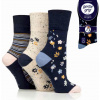 Dámske bavlnené ponožky Gentle Grip SUMMER FLORAL 3 páry