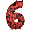 Amscan Fóliový balón narodeninové číslo 6 Mickey Mouse 66 cm