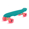 Fun pro Mini Cruiser Skateboard Trickboard PP Board 100kg LED kolieska PU Tvrdosť: 88A (sk_mc_grn_pnk)