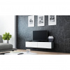 Cama Meble Tv stolík VIGO 140, sivý mat/biely lesk