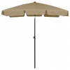 Plážový slunečník taupe 180 x 120 cm Hnědošedá 314722