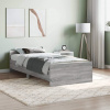 vidaXL Posteľný rám sivý dub sonoma 90x190 cm borovicový masív
