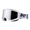 SHOT ASSAULT 2.0 biele zrkadlové sklo titan MX okuliare + číre ko