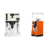 Rancilio Silvia PRO X, bílá + Eureka Mignon Specialita, CR orange