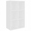 vidaXL Knižnica/komoda biela 66x30x97,8 cm drevotrieska