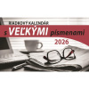 Sg Stolový kalendár riadkový 23 x 14 cm s VEĽKÝMI písmenami 2026