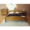 Posteľ z masívu borovice Bella 140x200 cm dub + rošt ZADARMO