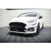 Maxton Design spoiler pod přední nárazník s křidélky ver.4 pro Ford Fiesta ST-Line Mk8, černý lesklý plast ABS