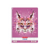 herlitz Collegeblock x.book A4, 80 listov - štvorčekový s 2 okrajmi - Wild Animals - rys