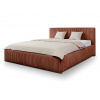 Wilsondo Čalúnená manželská posteľ s úložným priestorom Farese 140x200 - tehlová