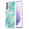Gumený 3D kryt MARBLE na Samsung Galaxy S21 Plus 5G - Modrá
