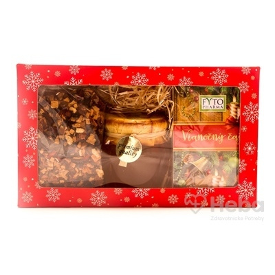 FYTO Darčeková kazeta Vianoce Vianočný čaj: sypaný 100 g + porciovaný 20x2 g (40 g) + med 250 g, 1x1 set