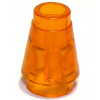 4589b Trans-Orange Cone 1 x 1 with Top Groove (Průhledný oranžový kužel 1 x 1 s horní drážkou)