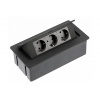 GTV ZÁPUSTNÁ ZÁSUVKA SOFT 3 X 220 V, KABEL 1,5M Hliník AE-PBSC3GU-53