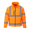 PORTWEST HI-VIS CLASSIC S424 / Reflexná softshelová bunda (3L) - HV oranžová L