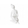 FIGÚRKA ŽENY DEKORATÍVNA BIELEJ JOGA JOGÍNKA VÝŠKA 29 CM
