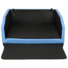 Ochranný poťah pre psa 2v1 s matracom do auta eko koža 90x55 black blue