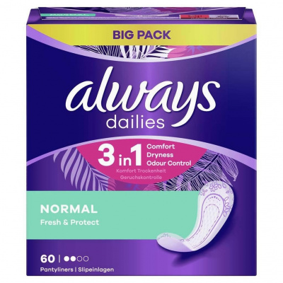 Procter & Gamble ALWAYS Dailies 3v1 Normal Fresh & Protect hygienické vložky 60ks