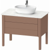 DURAVIT Luv stojaca skrinka pod umývadlo, pod dosku, 2 zásuvky, 938 x 570 x 743 mm, mandľová matná lakovaná, LU956905454