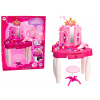 LEAN TOYS Toaletný stolík s príslušenstvom, MP3 - ružová