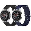 2 x PÁSIK NA HODINKY MODRÝ ČIERNY SILIKÓN Samsung/HUAWEI Watch 22 mm