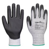 PORTWEST A124 / Nitrilové diamantové pletené PU rukavice Grip 13 - čierna/sivá XXL