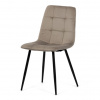 Autronic Židle jídelní, cappucino látka, čtyřnohá kovová podnož, černý mat DCL-X7015 CAP2