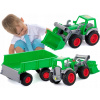 Traktor - WADER Traktor s nakladačom + prívesom, gumené kolesá (Traktor - WADER Traktor s nakladačom + prívesom, gumené kolesá)