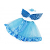 Karnevalový kostým - víla Varianta: 3 modrá azuro, Balení: 1 sada