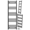 Vodný kúpeľňový radiátor Granitan 643 W 500 x 1600 mm čierny