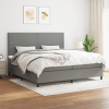 vidaXL Boxspring posteľ s matracom tmavosivá 200x200 cm látka - Sivá - 67839-22641