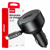 Výsuvná nabíjačka do auta C kábel + USB C port 12/24V 60W AMIO-04368