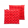 Home Elements Podsedák prešívaný 40x40 cm, Červený s bielymi bodkami