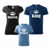 Set tričiek King,Queen,Prince (Rodinné tričká s potlačou sú vždy dobrý darček, nápisom, pre, rodinu, mama, otec)