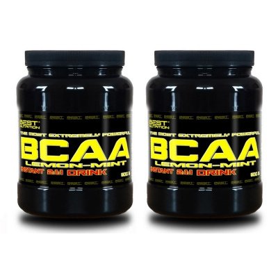 1+1 Zadarmo: BCAA Instant Drink od Best Nutrition - 500 g + 500 g - Citrón+Mint