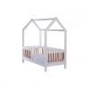 DREWEX Detská buková posteľ so zábranou Drewex Casa Bambini 160x80x174 cm
