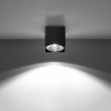 Sollux Lighting Stropné svietidlo Blake, 1x čierne kovové tienidlo