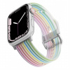 AppleKing matný priesvitný silikónový remienok s prúžkami pre Apple Watch Ultra 49mm / 46mm / 45mm / 44mm / 42mm - dúhový - možnosť vrátiť tovar ZADARMO do 30tich dní