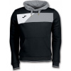Joma Mikina CREW II HOODED BLACK-GREY Veľkosť: 6XS