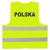 VAROVNÁ VESTA S POTLAČOU POĽSKO - CHRBÁT