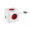 Zásuvka PowerCube EXTENDED USB s káblom 1.5m RED