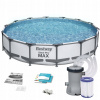 Bazén Bestway s kruhovým rámom 104 x 427 cm (Rámový záhradný bazén 427 x 84 cm Súprava 9 v 1 Bestway 56595)