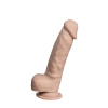 Dildo Silexd so sacím tanierom 17,8 cm Real Skin Model 1 7