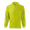 MALFINI TRENDY ZIPPER 410 / Celozapínacia klokanka s kapucňou - limetková XXXL