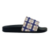 Fabric Check Sliders Mens Navy Check 10 (45)
