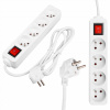 Predlžovací Kábel do zásuvky Masterled 1,5 m 4 ks zásuviek, biely