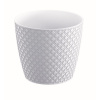 kvetináč 12,8cm ORIENT DOR130-S449 biely plastový PROSPERPLAST