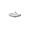 DURAVIT D-Code závesné umývadlo s otvorom, s prepadom, 650 mm x 500 mm, 23106500002