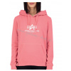 Alpha Industries dámska mikina New Basic Hoody Wmn coral red Farba: ružová, Veľkosti dámske: XL